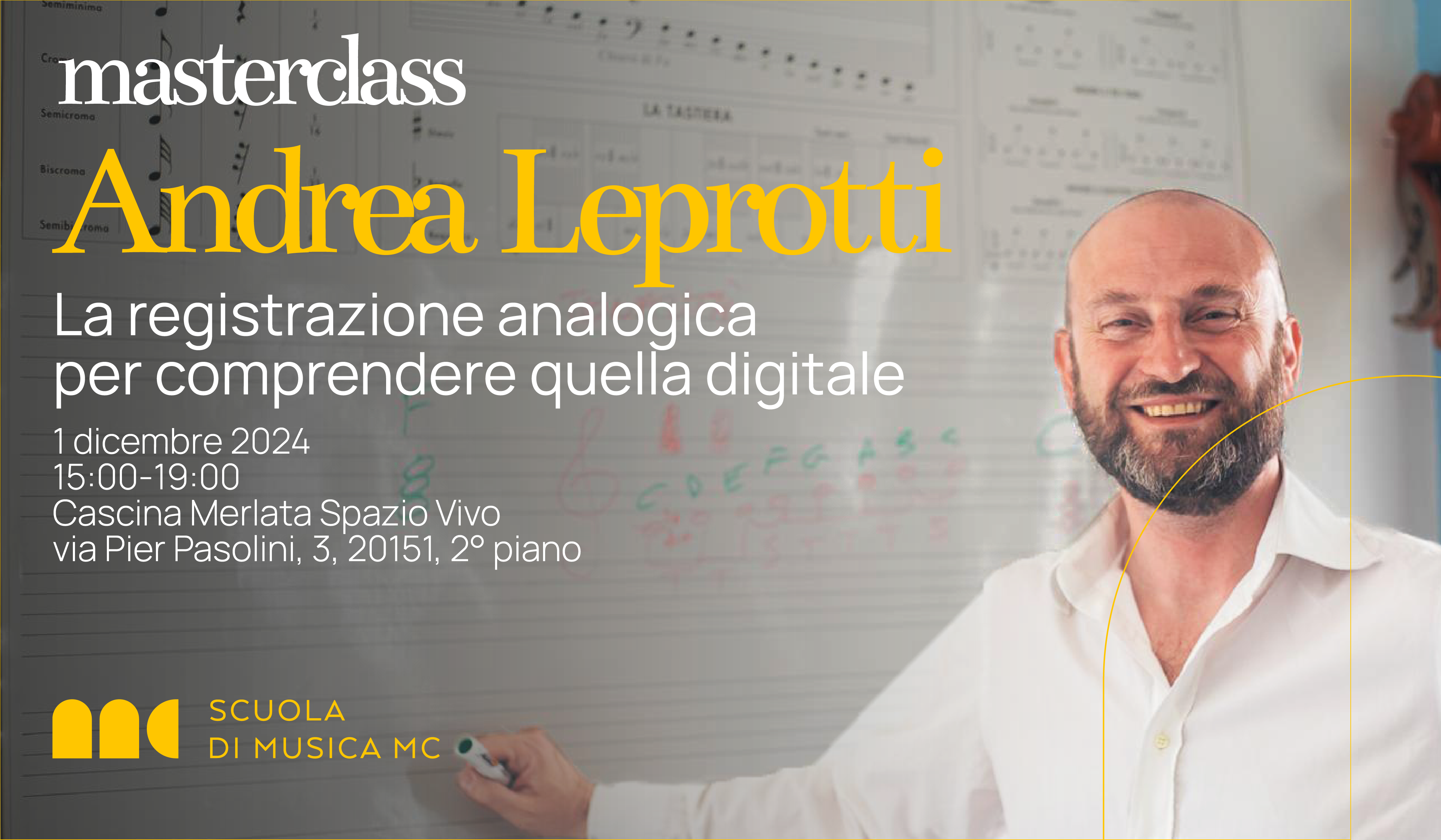 Masterclass di Produzione musicale con Andrea Leprotti
